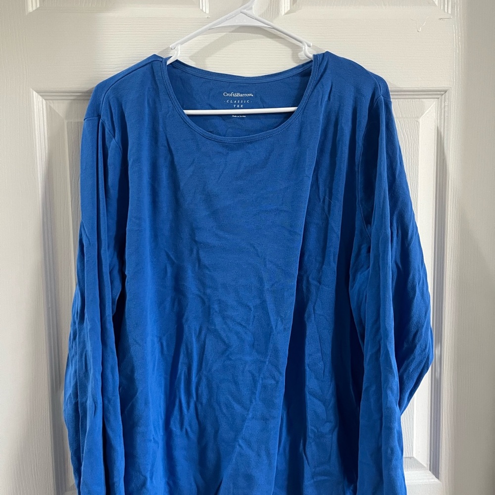 Croft & Barrow Classic Blue Tee